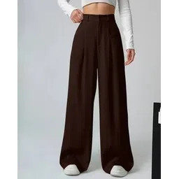 hivora Women Relaxed Fit Pleat-Front Pants-picture-31