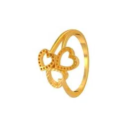 p.c. chandra jewellers Heart-Design Yellow Gold Ring-picture-12