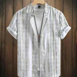 flocculent Men Rayon Regular Fit Shirt image 1