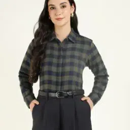 hancock Women Checked Regular Fit Shirt-picture-10