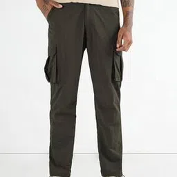 bewakoof Men Nylon Cargo Parachute Pants-picture-43