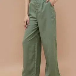 ginger by lifestyle Women Mid Rise Straight Fit Pants-picture-15