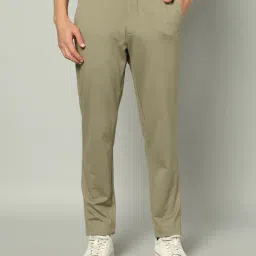 united colors of benetton Men Slim Fit Flat-Front Trousers image 1