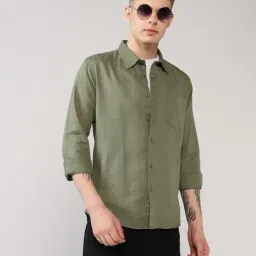 lee cooper Men Regular Fit Shirt with Patch Pocket image 1