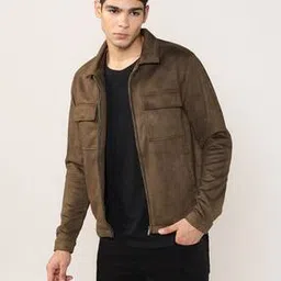 lee cooper Men Relaxed Fit Collar-Neck Jacket-picture-44