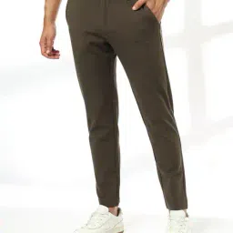 netplay Men Knitted Mid-Rise Regular Fit Chinos image 1