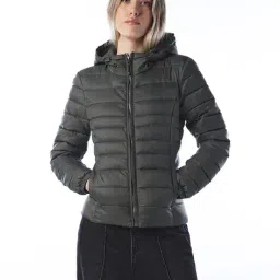 only Men Regular Fit Hooded Puffer Jacket image 1