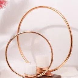 order happiness Set of 2 Metal Round Candle Holder Stands-picture-48