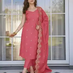 nyrika Women Embroidered Straight Kurta Suit Set-picture-22