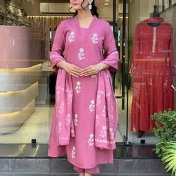 nyrika Women Embroidered Straight Kurta Suit Set-picture-30