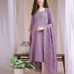 nyrika Women Embroidered Anarkali Kurta Suit Set-picture-15