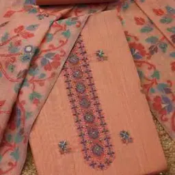 Women Embroidery Unstitched Dress Material-image-20