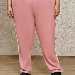 unaone Women Straight Track Pants with Elasticated Drawstring Waist image 1