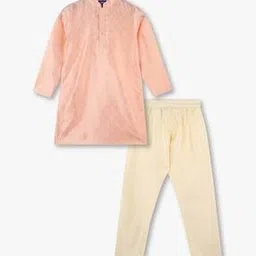 kb team spirit Boys Geometric Print Kurta & Pyjamas Set-picture-44