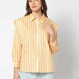 dnmx Women Striped Relaxed Fit Shirt-picture-34