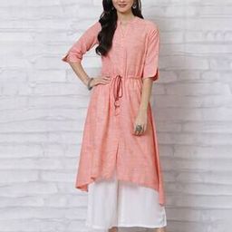 rangriti Women Self-Print A-Line Kurta with Drawstring-picture-7