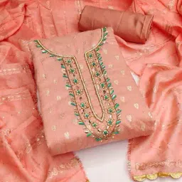 svaraa Women Leaf Woven 3-Piece Dress Material image 1