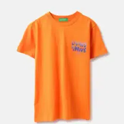 united colors of benetton Boys Typographic Print Regular Fit Round-Neck T-Shirt-picture-25
