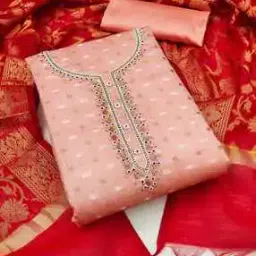 svaraa Women Embroidery Unstitched Dress Material-picture-11