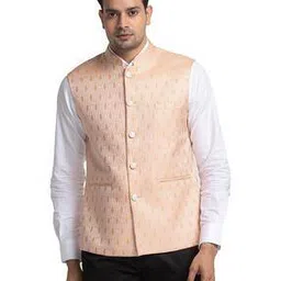 raymond Men Patterned Regular Fit Nehru Jacket-picture-28