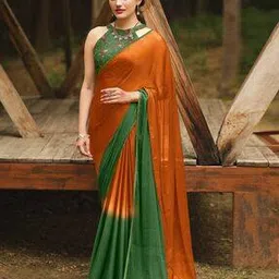 ri-wah Women Chiffon Saree with Contrast Border-picture-10