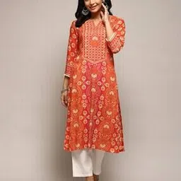 biba Women Floral Print Straight Kurta-picture-16