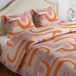 haus & kinder 144 TC Geometric Print King-Size Bedsheet with Pillow Covers-picture-44