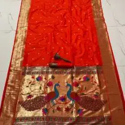 svaraa Women Paithani Woven Saree with Unstitched Blouse Piece-picture-12