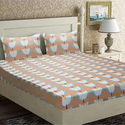 good homes 140 TC Microfiber Double Floral Flat Bedsheet-picture-17
