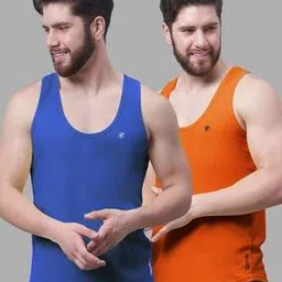 friskers Men Pack of 2 Scoop-Neck Sleeveless Vests-picture-10