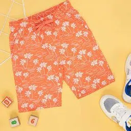 pantaloons junior Boys Tropical Print Regular Fit Cotton City Shorts-picture-14