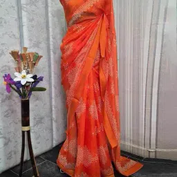 ri-wah Women Printed Saree with Blouse Piece  image 1