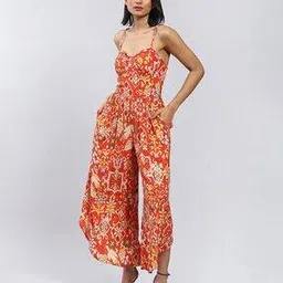 label ritu kumar Ikat Print Strappy Jumpsuit-picture-16
