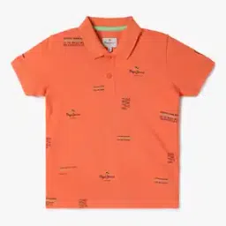 Boys Logo Print Regular Fit Polo T-Shirt-image-65