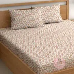 chhavi india 210 TC Floral Print Double Bedsheet with Pillow Covers-picture-15