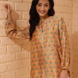 fabindia Women Printed V-Neck Tunic-picture-33