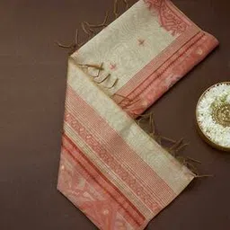 Women Striped Dupatta with Tassels-image-11