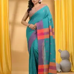 indie picks Prism Designed Cotton Saree  with Blouse Piece-picture-42