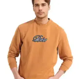 rare rabbit Men Embroidered Regular Fit Crew-Neck Sweatshirt-picture-47