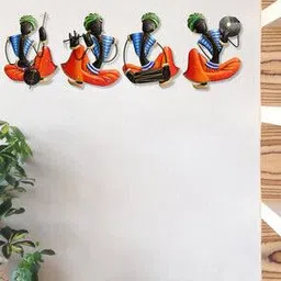 Set Of 4 Tribal Musicians Theme Wall Hanging-image-19
