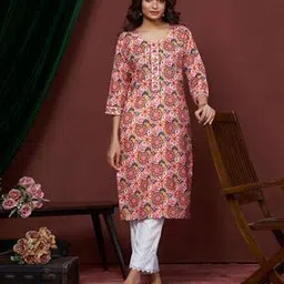 nyrika Women Floral Print Straight Kurti-picture-11