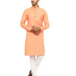 modi kurta Textured Print Short Kurta-picture-33