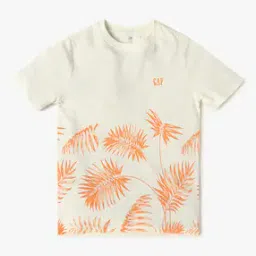 gap kids Boys Leaf Print Relaxed Fit Round-Neck T-Shirt-picture-48