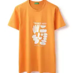 united colors of benetton Girls Regular Fit Graphic Print T-Shirt-picture-36