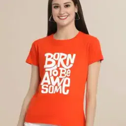 tromko Women Typographic Print Regular Fit Crew-Neck T-Shirt-picture-29