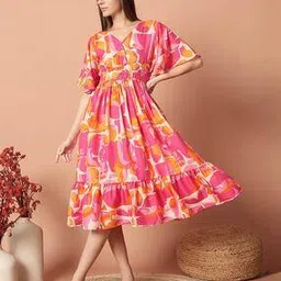 raiyani enterprise x ag Women Printed Fit & Flare Dress-picture-19