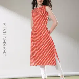 nyrika Women Leheriya Print Straight Kurta image 1