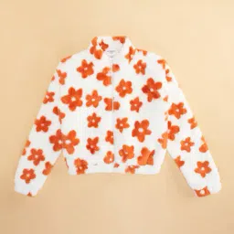 pantaloons junior Girls Floral Print Regular Fit Sweatshirt with Full Sleeves image 1