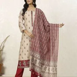 biba Women Floral Print 3-Piece Dress Material-picture-28