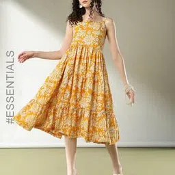 nyrika Women Floral Midi Tiered Dress-picture-12